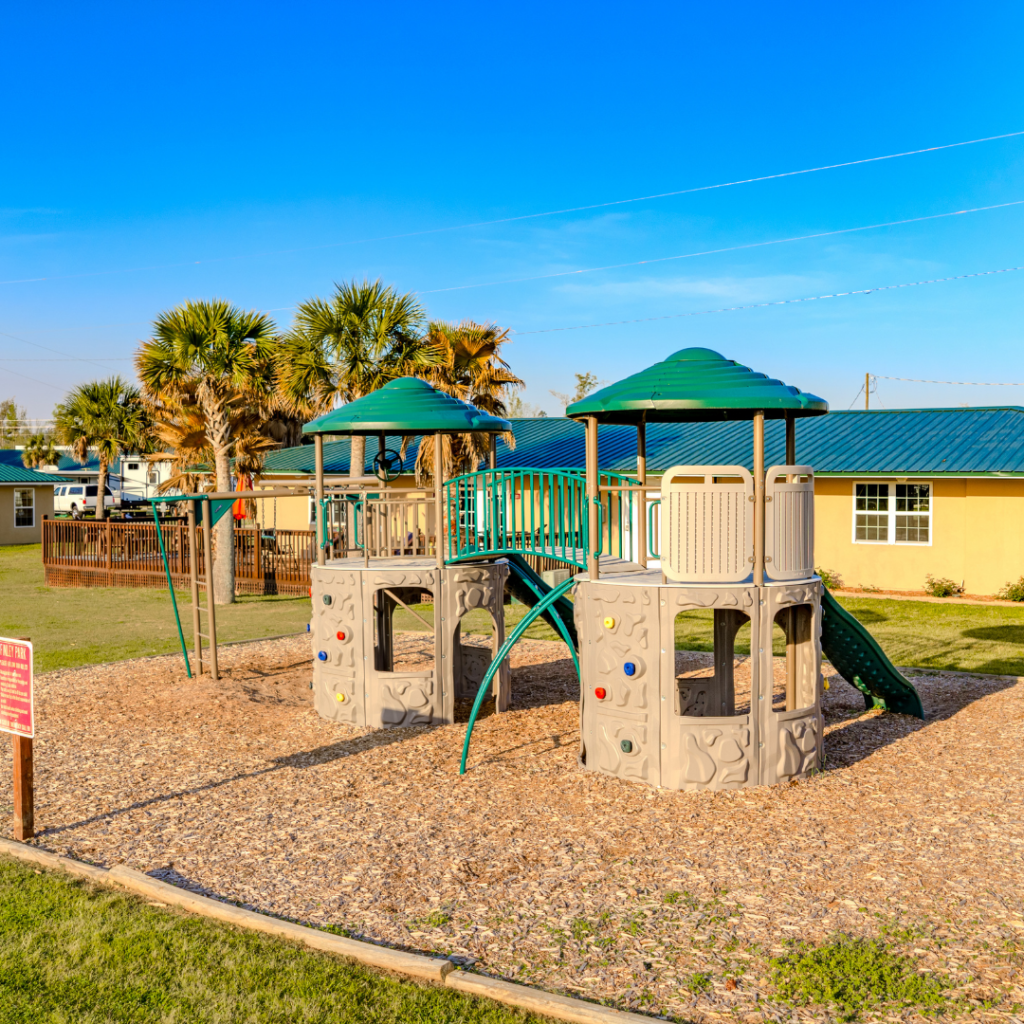 Small children's playground at Florida Caverns RV Resort